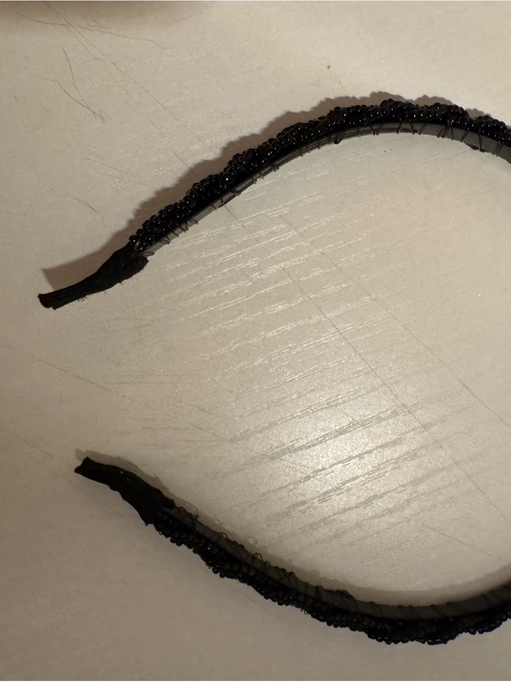 Beaded Black Lace Headband